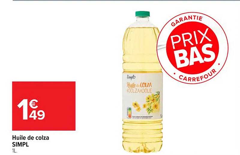 Huile de colza SIMPL 1L