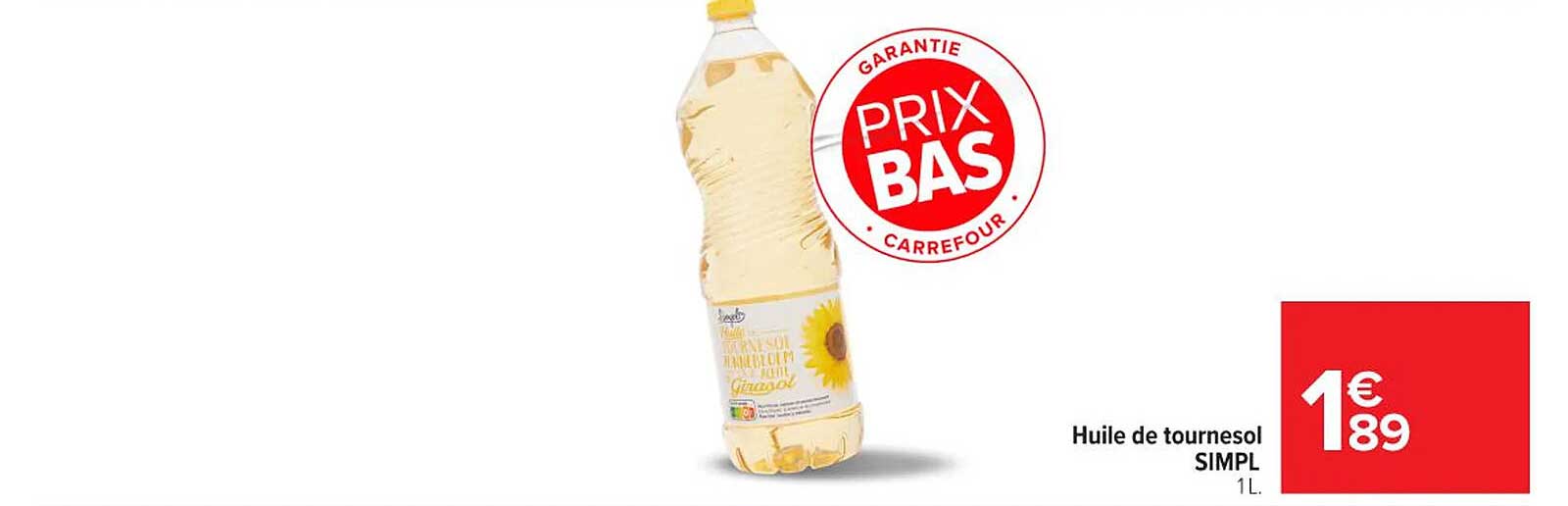 Huile de tournesol SIMPL 1L