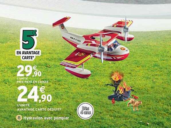 Hydravion avec pompier