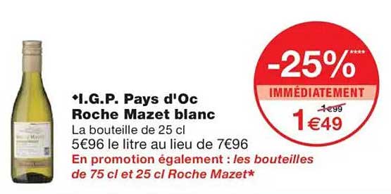 I.G.P. Pays d'Oc Roche Mazet blanc