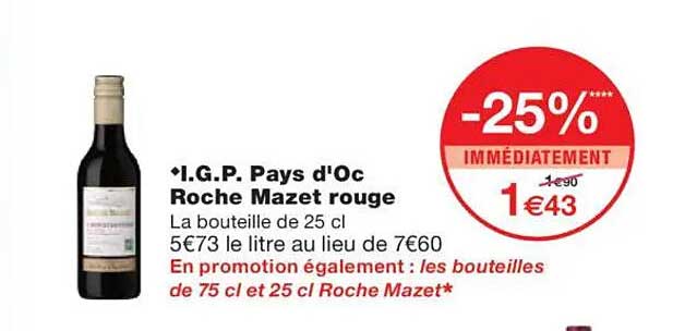 I.G.P. Pays d'Oc Roche Mazet rouge