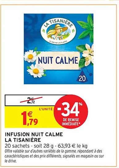 INFUSION NUIT CALME LA TISANIERE
