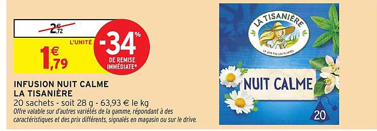 INFUSION NUIT CALME LA TISANIÈRE