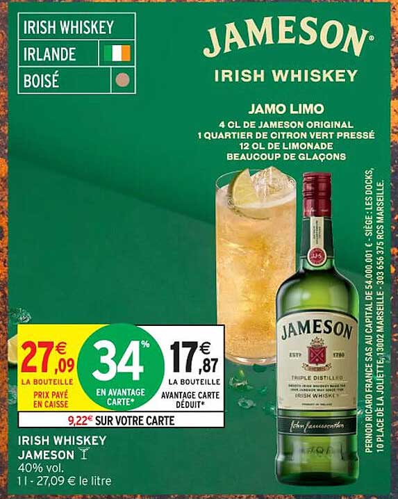 JAMESON IRISH WHISKEY