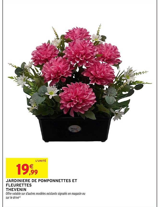 JARDINIERE DE POMPONNETTES ET FLEURETTES THEVENIN