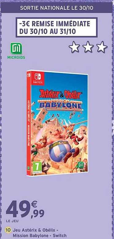 Jeu Astérix & Obélix - Mission Babylon - Switch