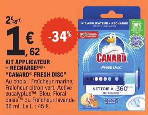 KIT APPLICATEUR + RECHARGE "CANARD® FRESH DISC"