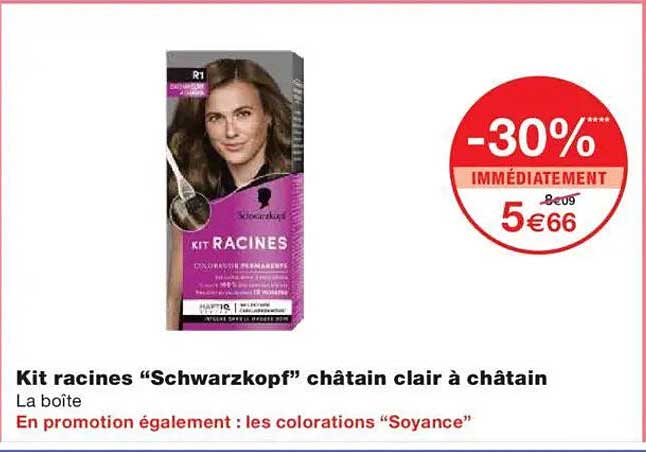 Kit racines “Schwarzkopf” châtain clair à châtain