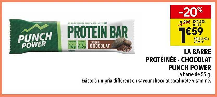 LA BARRE PROTÉINÉE - CHOCOLAT PUNCH POWER