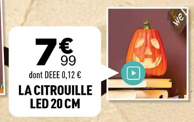LA CITROUILLE LED 20 CM