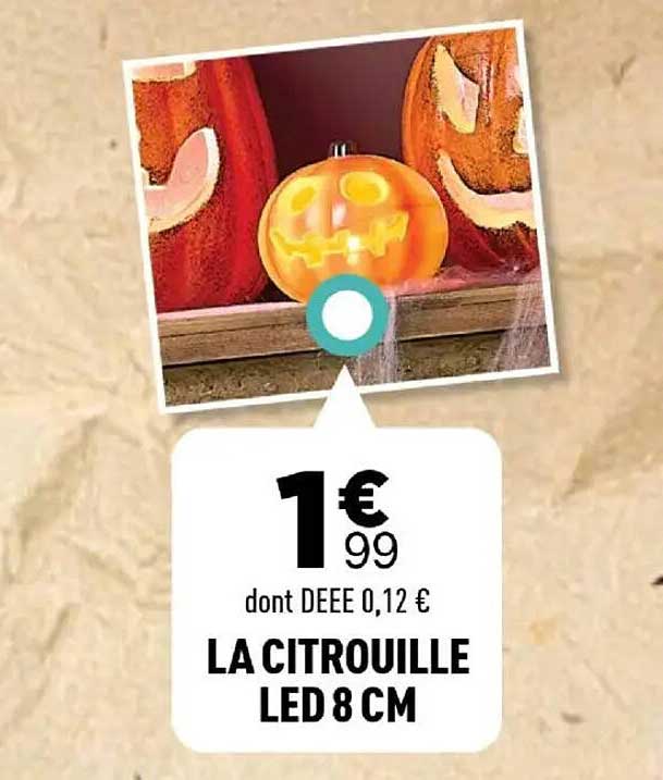 LA CITROUILLE LED 8 CM