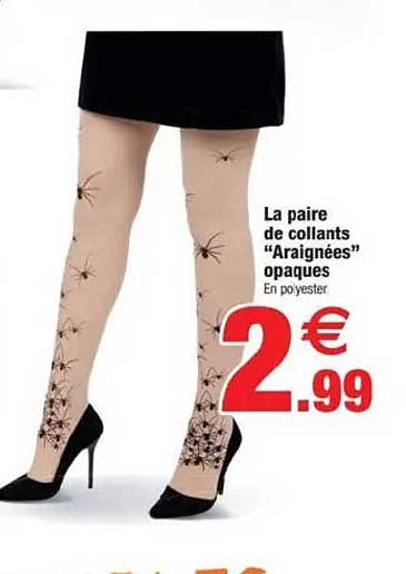 La paire de collants “Araignées” opaques
