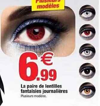La paire de lentilles fantaisies journalières