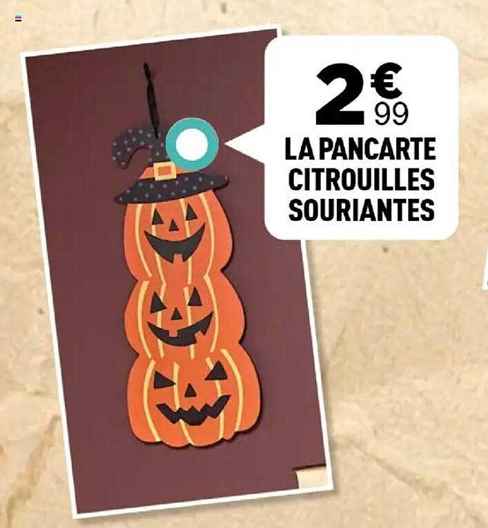 LA PANCARTE CITROUILLES SOURIANTES
