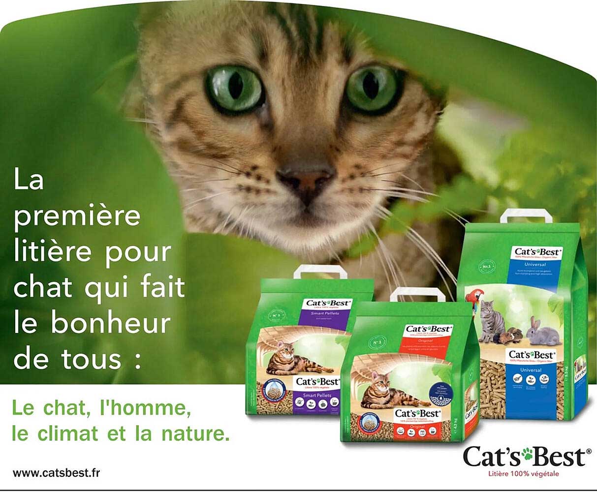 La première litière pour chat qui fait le bonheur de tous :