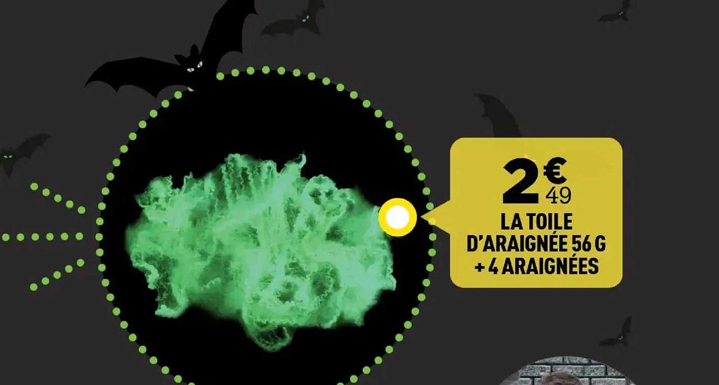 LA TOILE D'ARAIGNÉE 56 G + 4 ARAIGNÉES