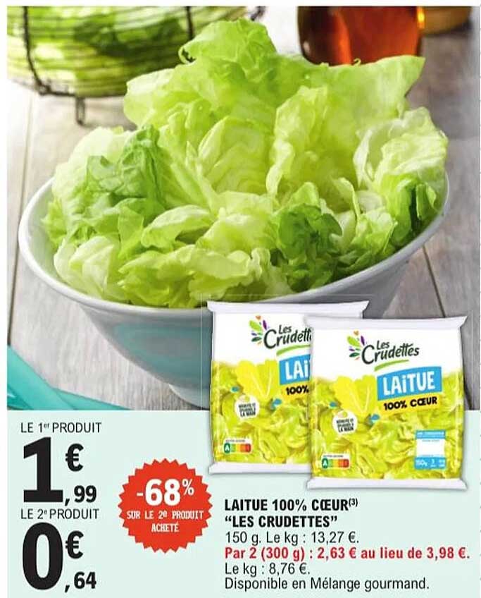 LAITUE 100% CŒUR “LES CRUDETTES”