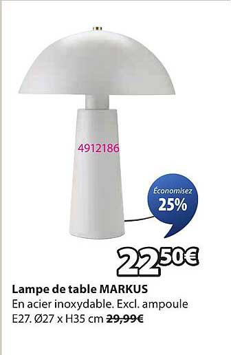 Lampe de table MARKUS