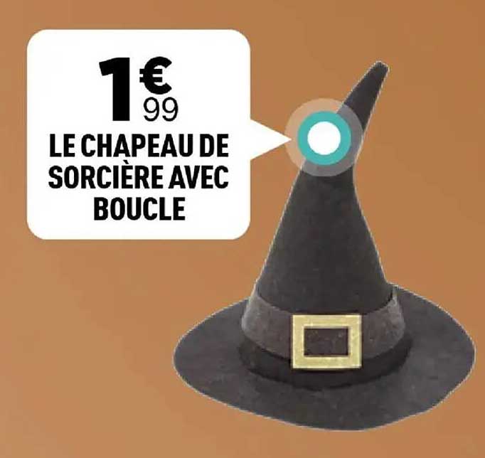 LE CHAPEAU DE SORCIÈRE AVEC BOUCLE
