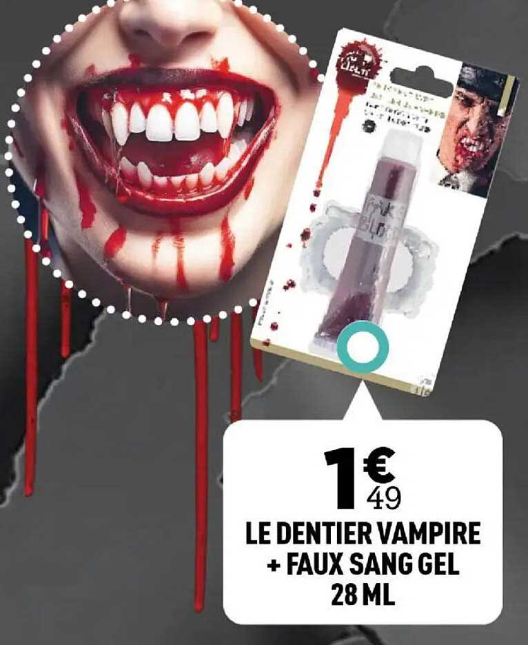 LE DENTIER VAMPIRE + FAUX SANG GEL 28 ML