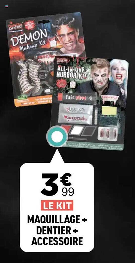 LE KIT MAQUILLAGE + DENTIER + ACCESSOIRE