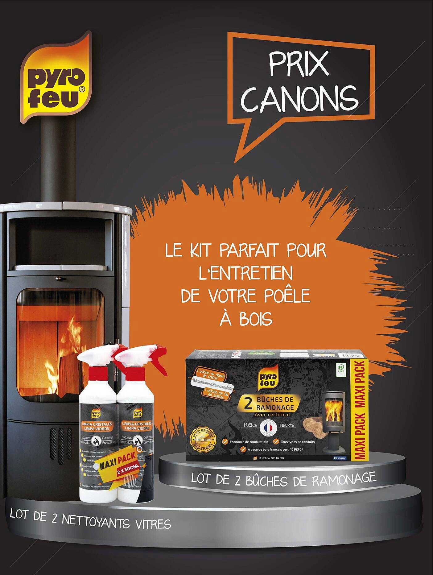LE KIT PARFAIT POUR L'ENTRETIEN DE VOTRE POÊLE À BOIS
