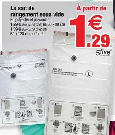 Le sac de rangement sous vide