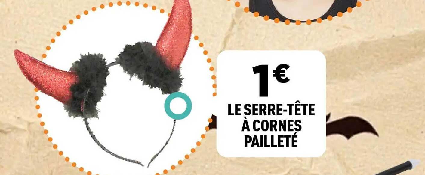 LE SERRE-TÊTE À CORNES PAILLETÉ