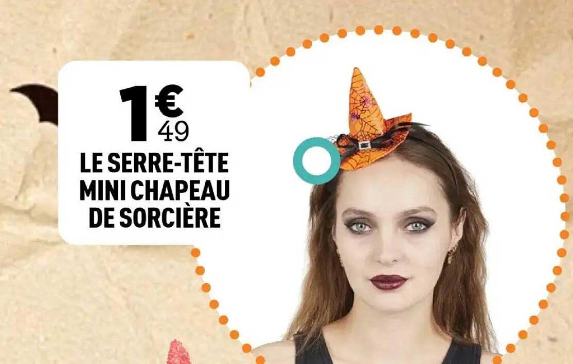 LE SERRE-TÊTE MINI CHAPEAU DE SORCIÈRE