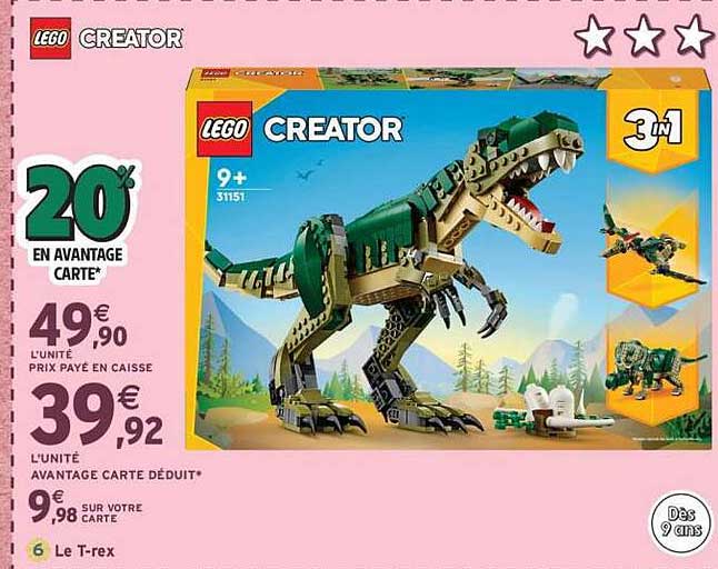 LEGO Creator 3 en 1 - T-Rex