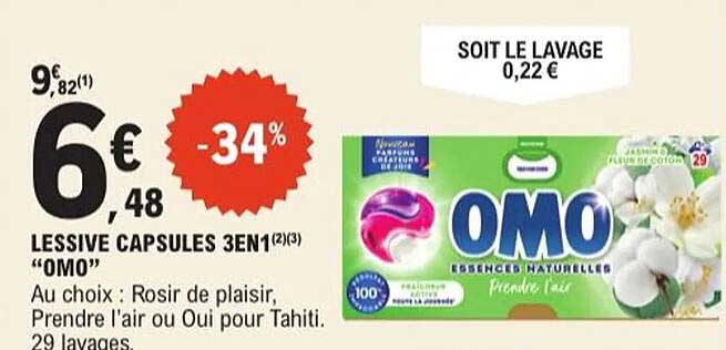 LESSIVE CAPSULES 3EN1 "OMO"