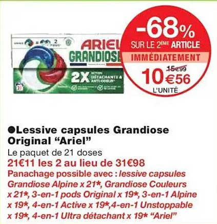 Lessive capsules Grandiose Original “Ariel”