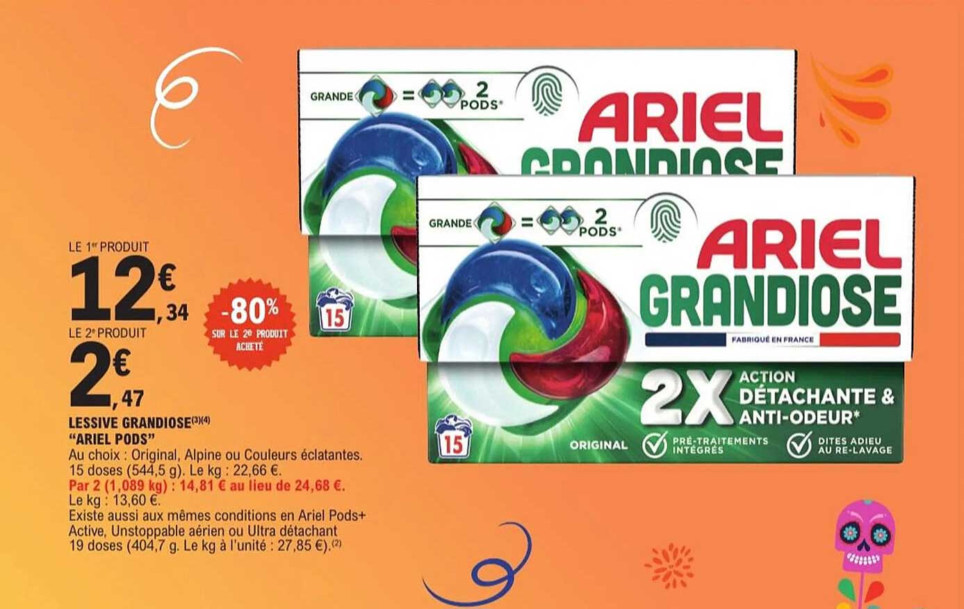 LESSIVE GRANDIOSE "ARIEL PODS"