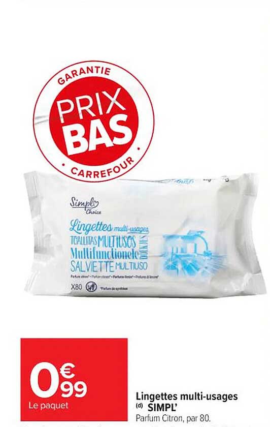 Lingettes multi-usages d'SIMPL’