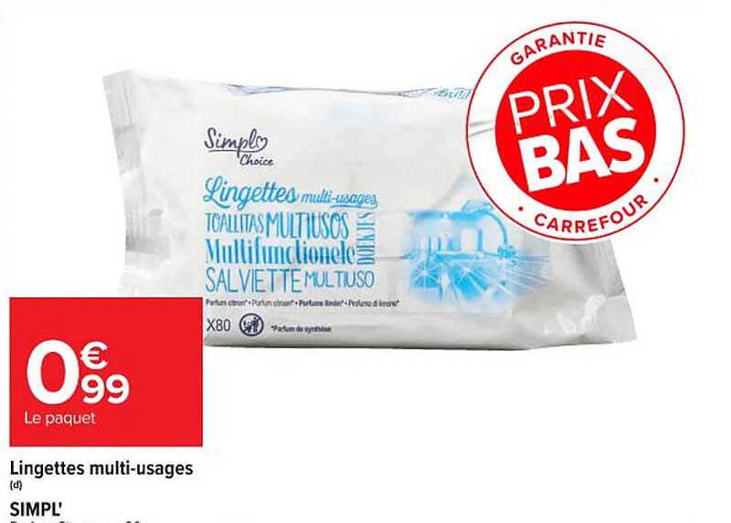 Lingettes multi-usages