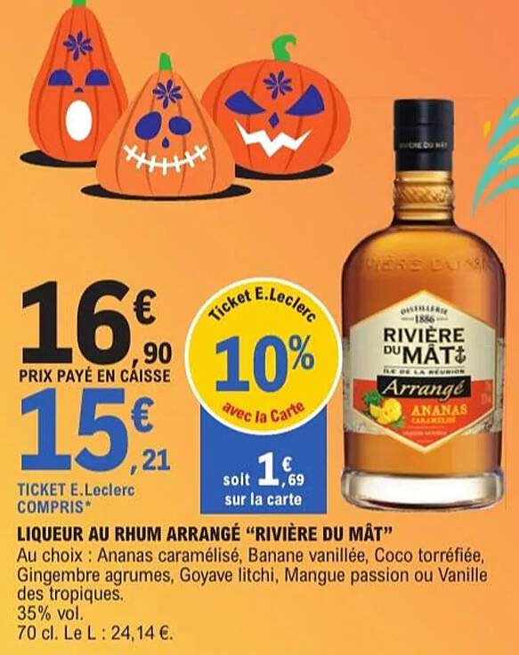 LIQUEUR AU RHUM ARRANGÉ “RIVIÈRE DU MÂT”