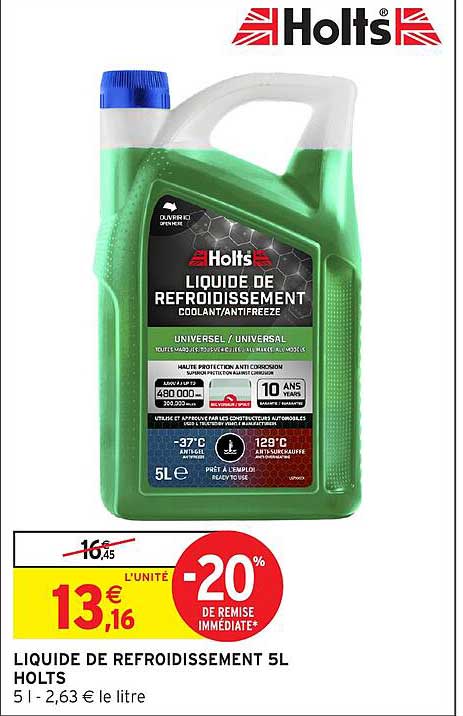 LIQUIDE DE REFROIDISSEMENT 5L HOLTS