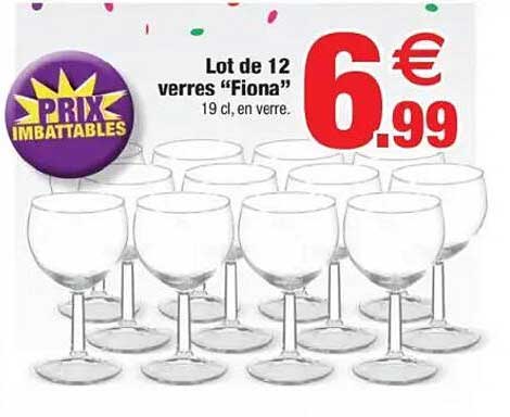Lot de 12 verres “Fiona”