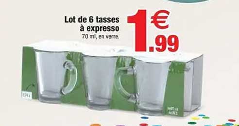 Lot de 6 tasses à expresso