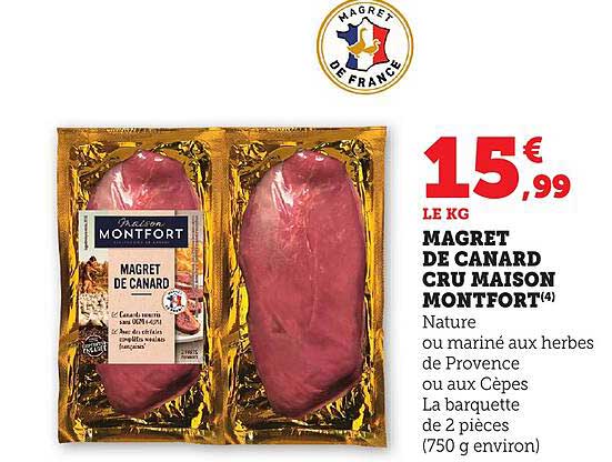MAGRET DE CANARD CRU MAISON MONTFORT
