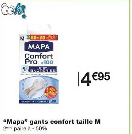 "Mapa" gants confort taille M