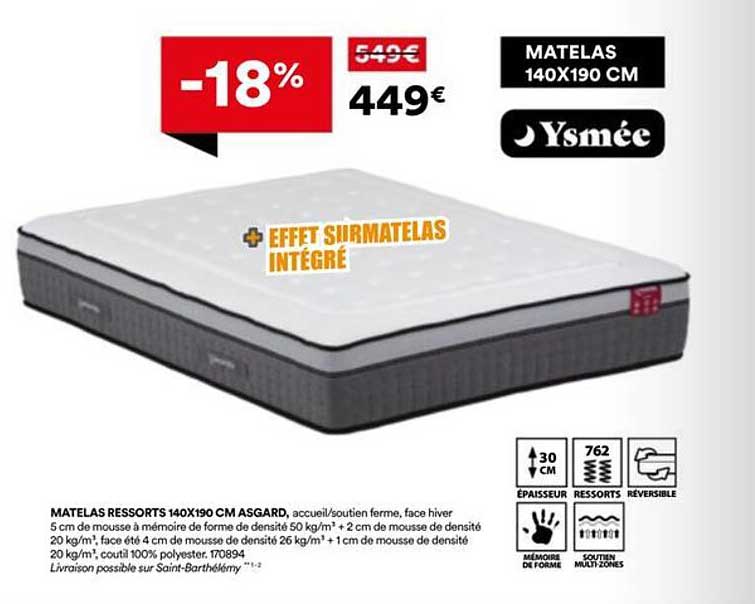 MATELAS 140X190 CM