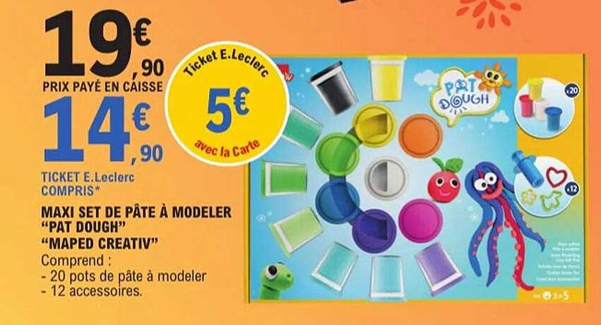 MAXI SET DE PÂTE À MODELER "PAT DOUGH" "MAPED CREATIV"