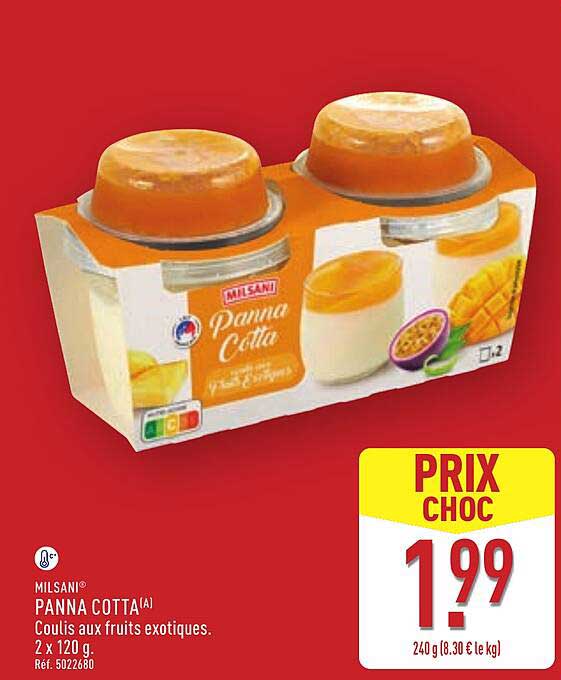 MILSAni® Panna Cotta Coulis aux fruits exotiques