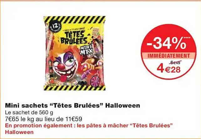 Mini sachets “Têtes Brulées” Halloween