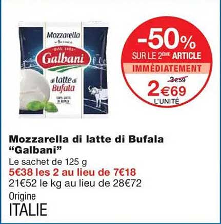 Mozzarella di latte di Bufala "Galbani"