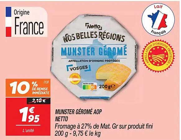 MUNSTER GÉROMÉ AOP