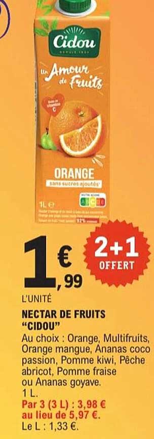 NECTAR DE FRUITS "CIDOU"