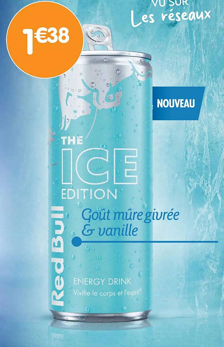 NOUVEAU Red Bull The Ice Edition - Goût mûre givrée & vanille