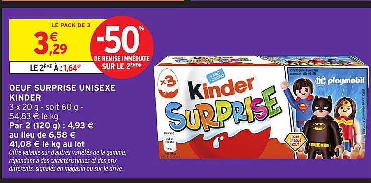OEUF SURPRISE UNISEXE KINDER